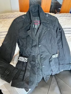 Buy Khujo Military Style Jacket Black Cotton L (fits M)  • 35£