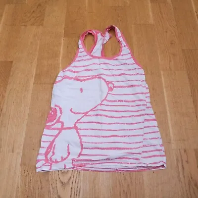 Buy Peanuts Snoopy Print Vest T Shirt XS S Tee Tank Top Charlie Brown Woodstock • 7.99£