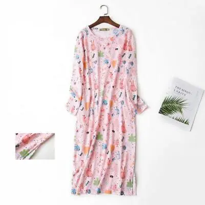 Buy Women's Oversize Sleep Shirt T-shirt Night Gown 100% Cotton Tee Nightshirt Dress • 19.16£