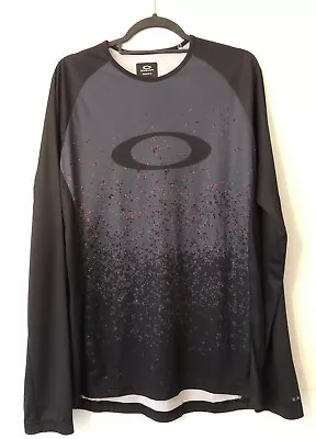 Buy OAKLEY Long Sleeve Base Layer Tech Wear T Shirt Size Medium P2P 22” Grey Black • 60£