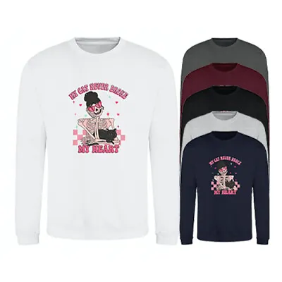 Buy Sweatshirt My Cat Never Broke My Heart Valentines Day Joke Unisex Sweater Jumper • 18.99£