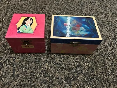 Buy Disney Princess Music Jewellery Boxes Mulan And Little Mermaid  • 8£