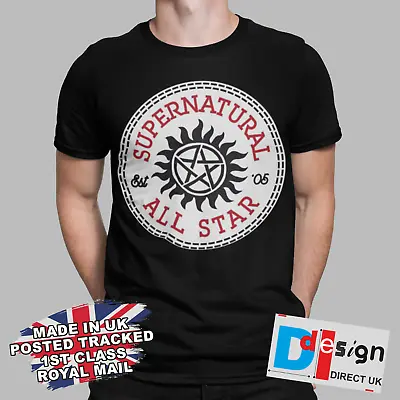 Buy Supernatural All Star T-shirt Winchester Brothers Classic Retro Tee  America • 9.99£