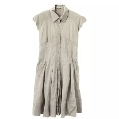 Buy CELINE Stretch Cotton Shirt Dress Gray 34 • 151.20£