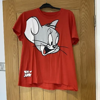 Buy Primark Tom & Jerry Red T-shirt Small • 5.49£