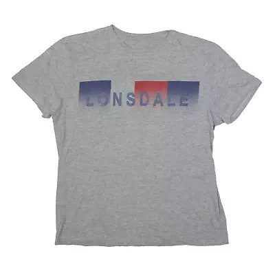 Buy LONSDALE T-Shirt Grey Short Sleeve Mens S • 7.48£
