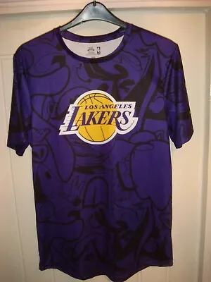 Buy La Lakers Space Jam Team In The Paint Purple T-shirt Nba Basketball- Medium -t27 • 6.99£