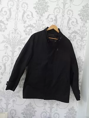 Buy M&S Mens Black Smart Harrington Style Jacket Coat SMALL WORN ONCE £79 • 14.99£