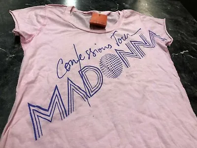 Buy Vintage T Shirt - Madonna Tour Alternative Small Pink Confessions Queen Of Pop • 94.95£