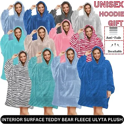 Buy HOODIE Blanket Hoodie Adult Oversized Unisex Hug Snug Big Hooded Ulta Plush Long • 14.99£
