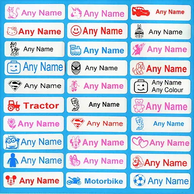 Buy 26 Printed Iron-On Name Tags Labels School Clothes Uniform Personalised Custom • 2.95£