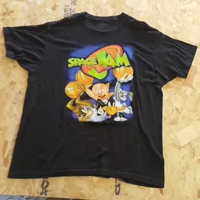Buy Looney Tunes Graphic T Shirt Black Adult Extra Large XL Mens Space Jam Summer • 11.99£
