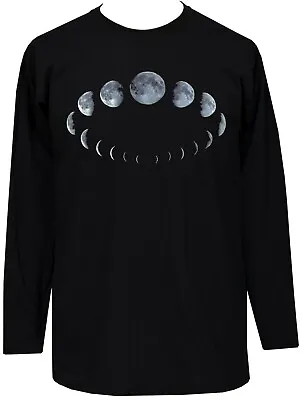 Buy Moon Phases Mens Long Sleeve T-Shirt Wicca Wiccan Cycle Witch Pagan Gothic  • 22.95£