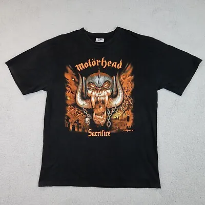 Buy Vintage 1995 Top Heavy Motorhead Sacrifice Tour Petagno Black Size Large T-Shirt • 107.50£