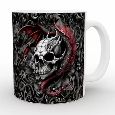 Buy Skull With Dragon Spirit - Mug Set, Gothic Fantasy, Mystical Death Supernatural • 12.50£