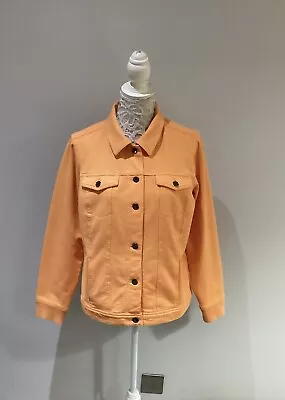 Buy Denim & Co. Comfy Knit Patch Pocket Denim Jacket. Orange. Size Large. BNWOT. • 29.99£