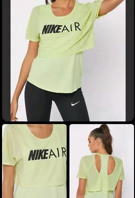 Buy Nike Air Yellow Double Layer T-Shirt Size Small (Uk 8-10) • 20£