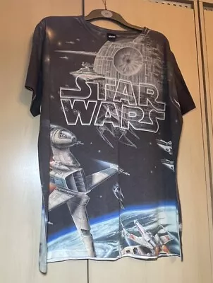 Buy Star Wars All Over Print Lightweight XLarge T-Shirt Ships Death Star Official • 11.24£
