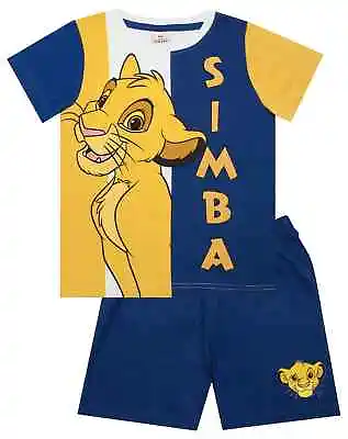 Buy New Boys Disney The Lion King Simba Pyjamas.shorts & T-shirt.2-3,3-4 Or 4-5yrs. • 6.95£