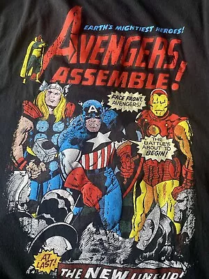 Buy Marvel Avengers Assemble Black T-shirt Size M • 7£