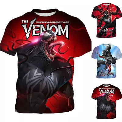 Buy Kids Spiderman Venom 3D T-Shirt Boys Summer Cosplay Short Sleeve Tee Shirts Top. • 9.90£