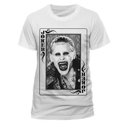 Buy T-shirt Suicide Squad Big Joker Playing Card DC Comics White • 15.99£
