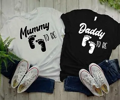 Buy Mummy Daddy To Be Pregnancy Baby Reveal Matching T Shirts New Parents Present • 8.99£