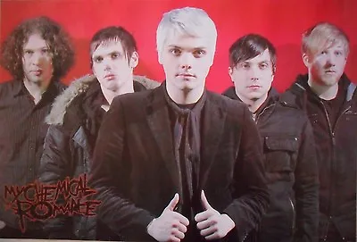 Buy MY CHEMICAL ROMANCE  GROUP WEARING JACKETS BY RED WALL  POSTER FROM ASIA - Emo • 16.80£