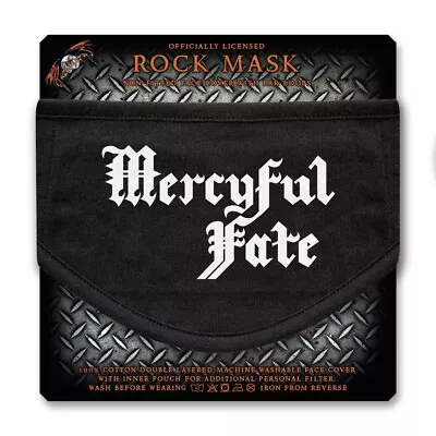Buy Mercyful Fate Logo Black Face Mask OFFICIAL • 10.59£