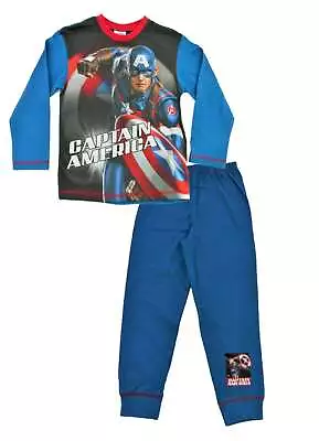 Buy Captain America Boys Pyjamas Marvel Avengers 4-10 Years Available • 9.49£