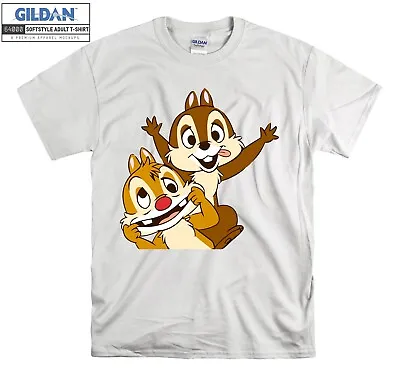 Buy Chip 'N' Dale T-shirt Funny Face Cartoon T Shirt Men Women Unisex Tshirt V427 • 12.95£