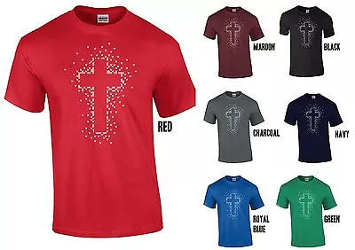 Buy Cross Christmas T-shirt - Christian Jesus Knitted Ugly Sweater Style • 13.15£