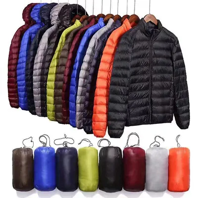 Buy Mens Short Winter Warm Coat NEW Men Jacket Lightweight Hooded Large Size Top • 11.95£