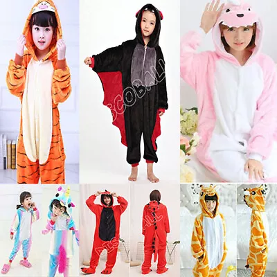 Buy One Piece Kids Animals Jumpsuit Pyjamas Fleece Sleepwear Unisex Cosplay Costume • 7.69£