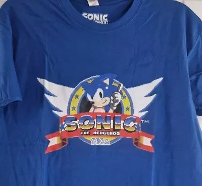 Buy Official Sonic The Hedgehog Tshirt Video Game Sega Blue Size Small NEW T-Shirt  • 9.99£