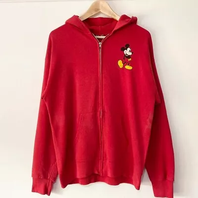 Buy Vintage Mickey Mouse Zip Up 90s Hoodie Size Medium • 19.95£