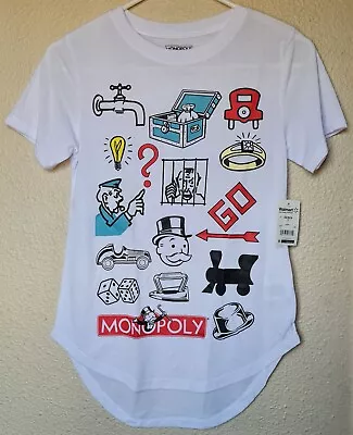 Buy Monopoly Women's T-Shirt White Short Sleeves Size XS (1) BRAND NEW • 7.51£