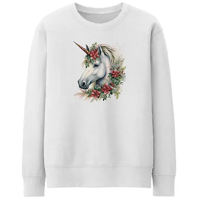 Buy Christmas Unicorn Womens Sweatshirt Farm Animal Her Xmas Sweater Men Women Un... • 24.99£
