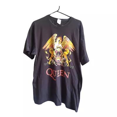Buy Queen Band Logo T-Shirt Black Size L • 3.99£
