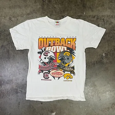 Buy Hawkeyes T-Shirt College Football Y2K USA Graphic NCAA USA Tee, White Mens Small • 10.50£