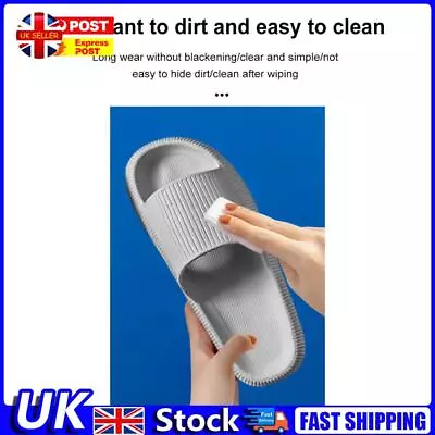 Buy Cool Slippers Anti-Slip Home Couples Slippers Elastic For Walking (Grey 38-39) U • 8.09£