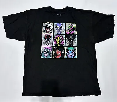 Buy Disney Shirt 2XL Black Villains Short Sleeve Cruella Ursula Jafar Scar Hook Etc • 11.35£