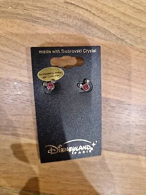 Buy Disneyland Paris‏ Disney Mickey Stud Pink Earrings Swarovski. READ DESCRIPTION • 6£
