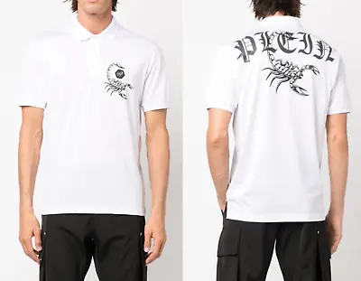Buy Philipp Plein Scorpion Polo Shirt Logo Patch Shirt T-Shirt New Season XL • 216.70£