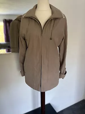 Buy JFW Beige Zip Front  Moleskin  Jacket, Detatchable Hood Size 10  • 7.50£