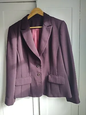 Buy Austin Reed Burgundy Suit Jacket, Blazer Size 14 • 12£