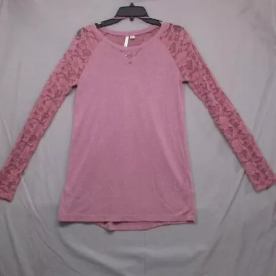 Buy LC Lauren Conrad Raglan Long Sleeve Pink Women Size | M • 13.03£