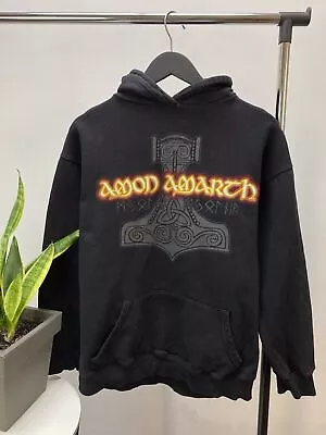 Buy Vintage Amon Amarth Band Hoodie Size M Black Tour Death Metal Medium • 94.38£
