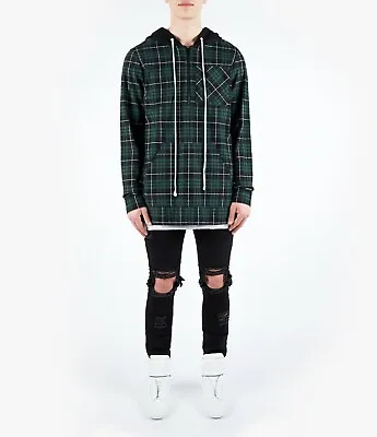 Buy Green Tartan Shirt Flannel Hoody • 35£