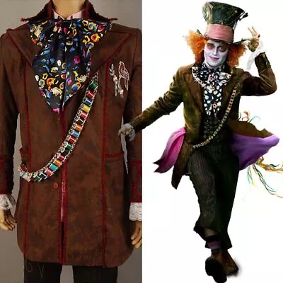 Buy Johnny Depp Alice In Wonderland Mad Hatter Cosplay Costume Jacket Full Set • 67.42£
